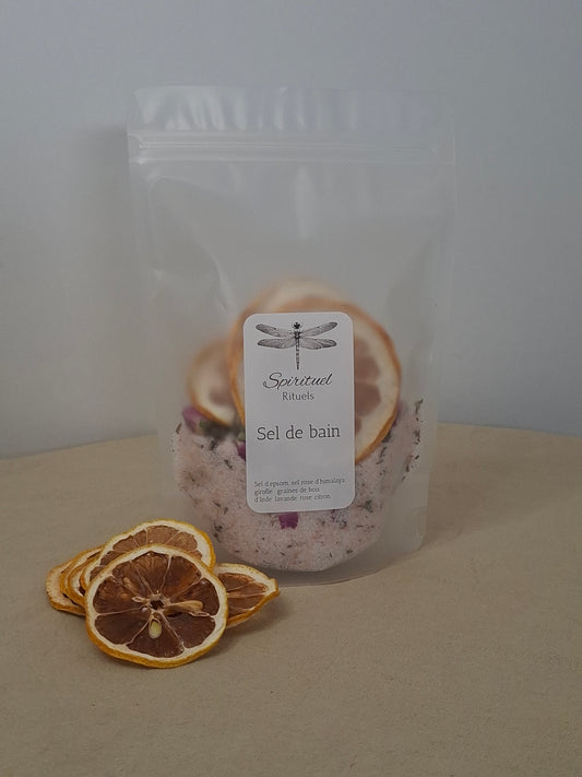 Sel de bain rituel de nettoyage et de purification énergétique